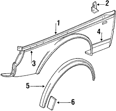 Fender & Components for 1990 Saab 900 #0