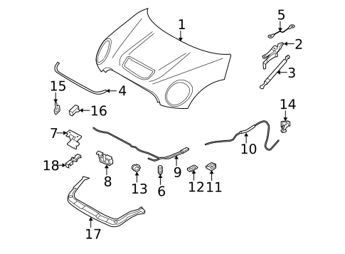 Hood & Components for 2013 Mini Cooper #0