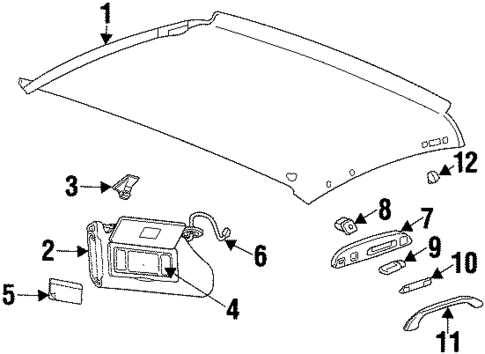 Interior Trim - Roof for 2002 Oldsmobile Intrigue #0