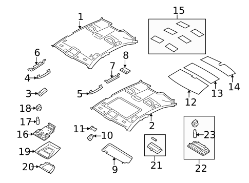 Interior Trim - Roof for 2015 BMW 740Li xDrive #0