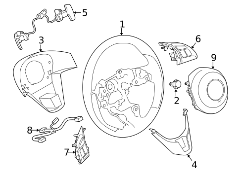 Steering Wheel & Trim for 2016 Mazda CX-3 #0