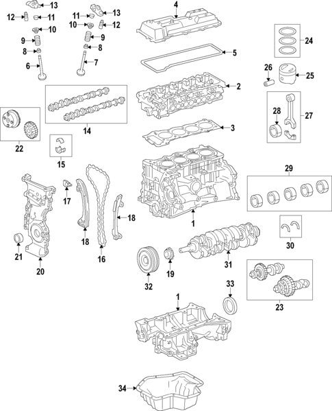 Engine for 2016 Lexus NX200t | OEM Parts Online