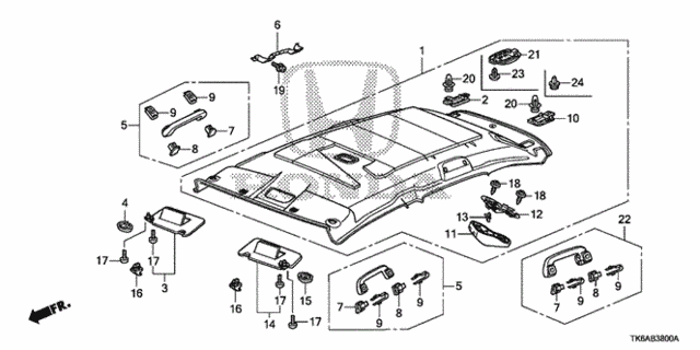 Roof Lining for 2013 Honda Fit #0