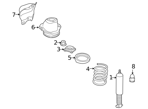 Shocks & Components for 2006 Volvo S80 #1