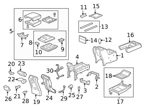 Center Console for 2014 Honda Ridgeline #0
