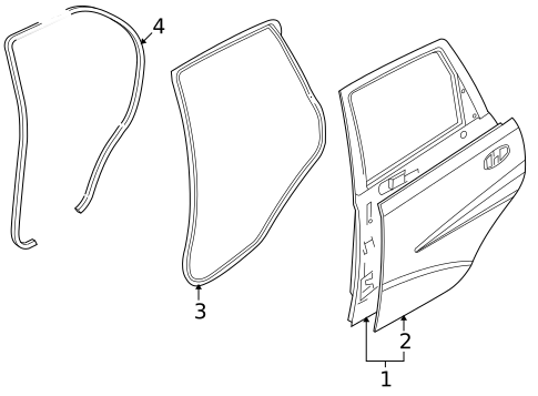 Door & Components for 2009 Pontiac G3 #1