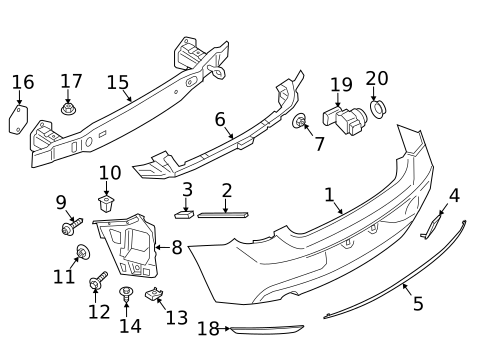 Bumper & Components - Rear for 2020 BMW M240i #0
