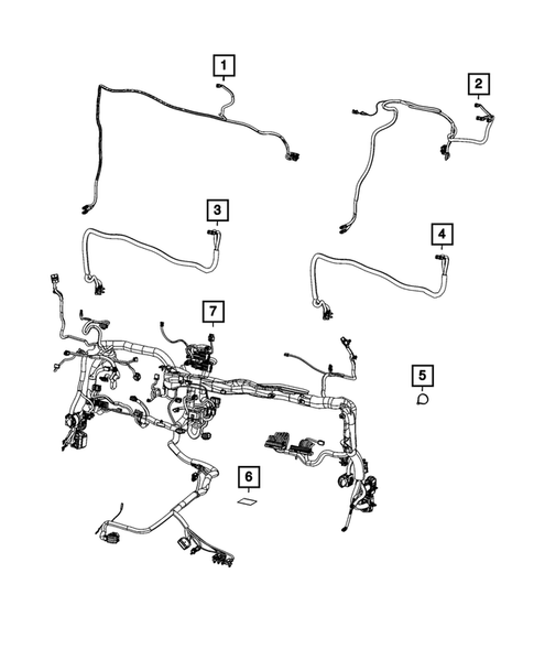 Wiring, Instrument Panel for 2023 Jeep Wrangler #0