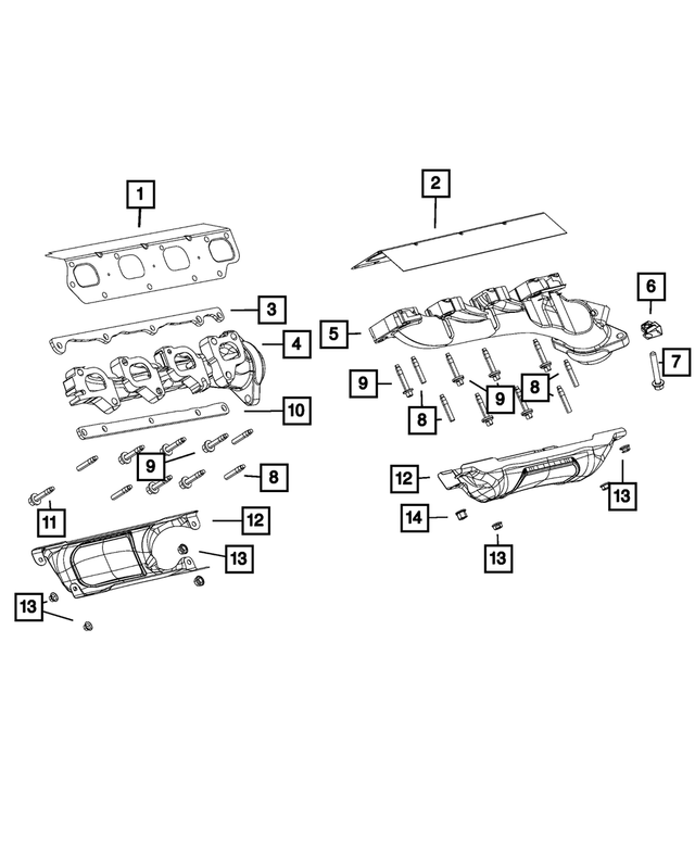 68480064AA - Engine: Exhaust Manifold Shield, Right And Left, Side for Jeep: Grand Cherokee, Grand Cherokee L Image