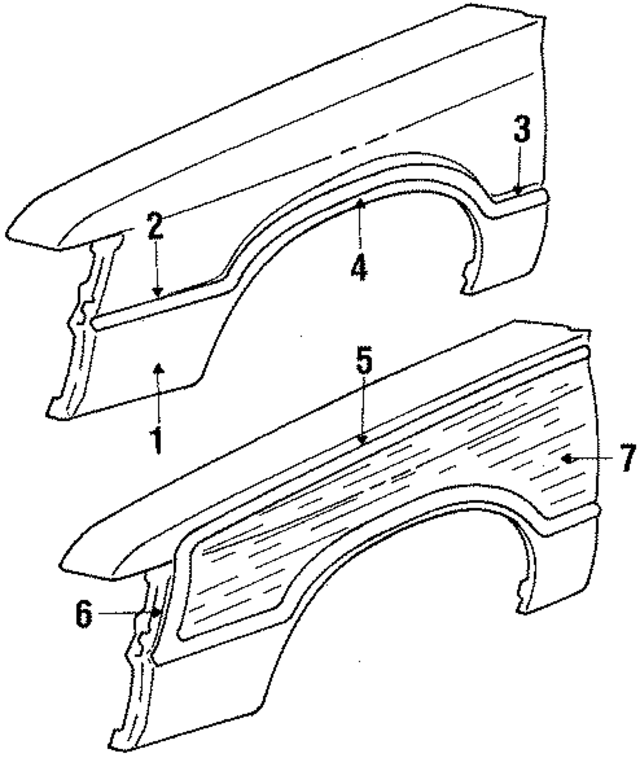 E3DZ16005A - Body: Fender for Ford: LTD | Mercury: Marquis Image