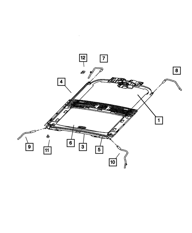 5093946AB - Body Sheet Metal Except Doors: Sunroof Motor/module for Mopar Image