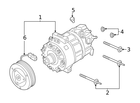 A/C Clutch & Compressor for 2022 Ford Escape #0