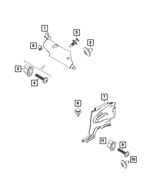 Panels - Moldings - Scuff Plates, Pillar, Cowl, 1/4 Panel Trim and Cargo Covers for 2024 Fiat 500E #1