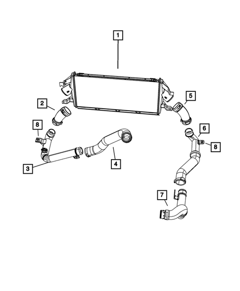 Radiator and Related Parts; Charge Air Cooler for 2009 Chrysler Sebring #2