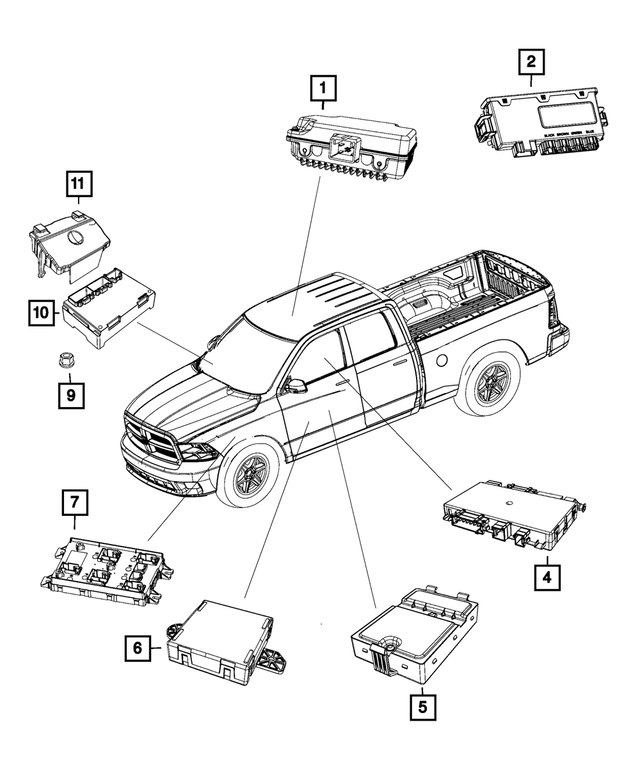 68465099AA - Electrical: Memory Seat And Mirror Control Module, Left for Mopar Image image