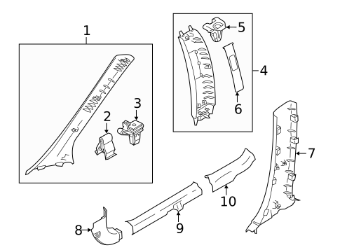 Interior Trim - Pillars for 2014 Mazda 2 #0
