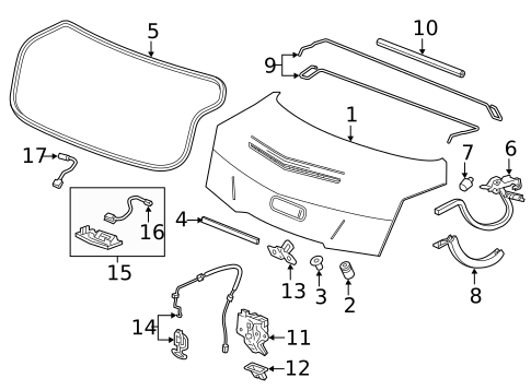 Lid & Components for 2015 Cadillac ATS #0