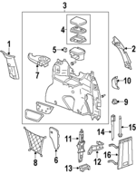 10259826 - Body: Side Trim Panel for Oldsmobile: Silhouette Image
