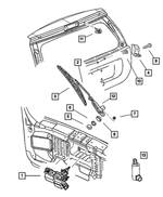 55155122AG - Wiper/Lock Cylinder and Keys: Windshield Wiper Motor for Mopar Image