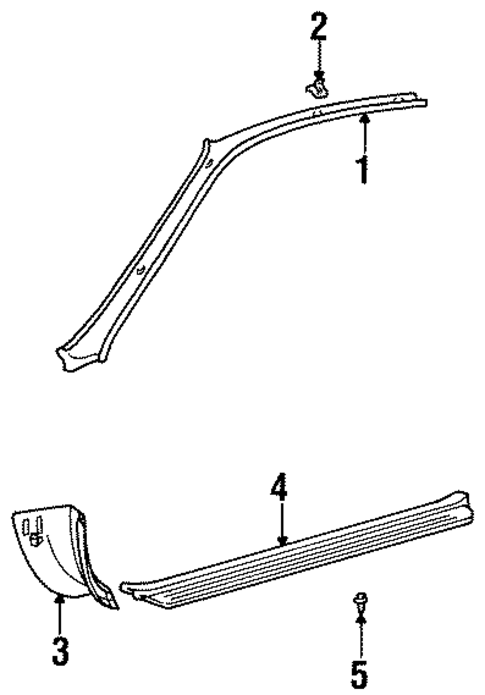 Interior Trim - Pillars for 1996 Toyota Paseo #0