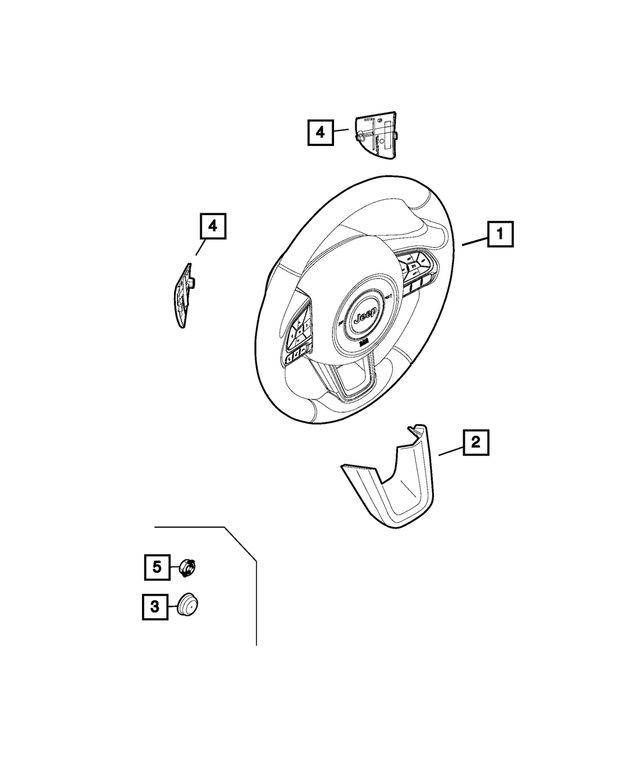 6AM04LR5AA - Steering: Steering Wheel for Mopar Image