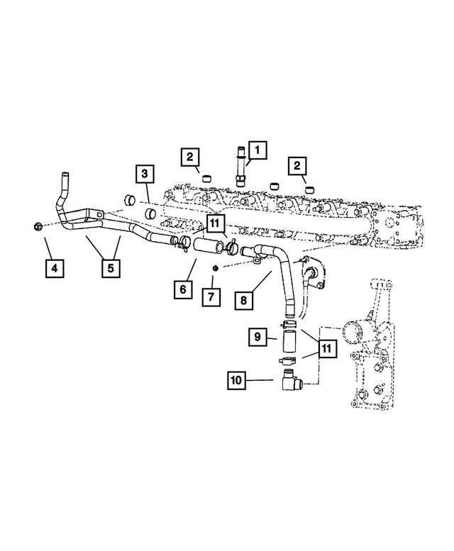 5086824AA - : Elbow Hose Coupling for Mopar Image