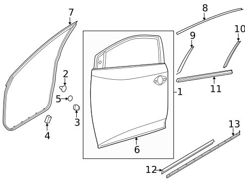 Door & Components for 2015 Nissan Murano #1