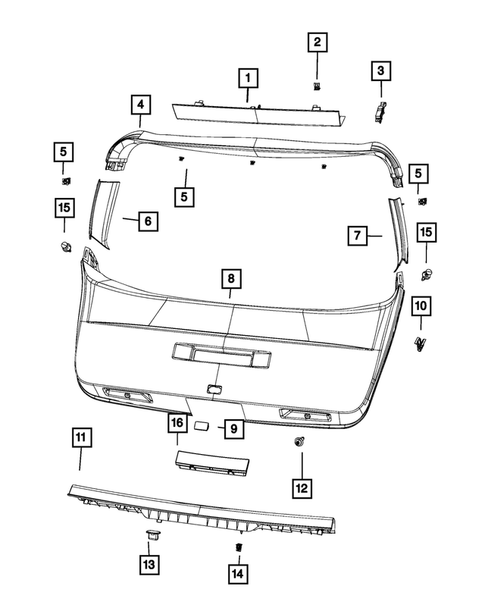 Liftgate Panel and Scuff Plate for 2020 Dodge Journey #0