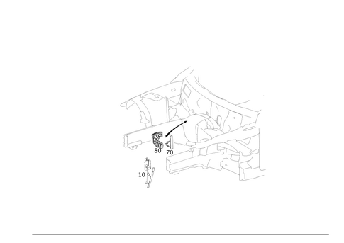 Engine Compartment Partition Panel, Wheelhouse Attachment Parts for 2011 Mercedes-Benz SLS AMG #0