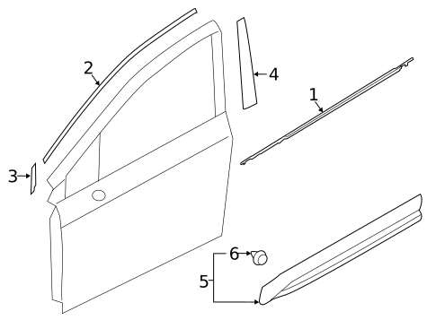 Exterior Trim - Front Door for 2024 Subaru Ascent #0