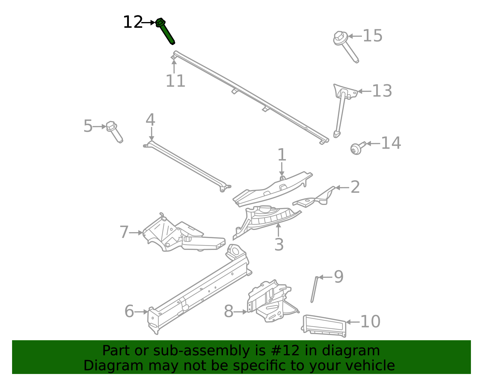 Strut Bar Bolt - Porsche (N-106-620-01)