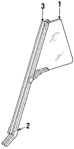 20318056 - Body: Glass for Buick: Skyhawk | Chevrolet: Cavalier | Oldsmobile: Firenza | Pontiac: J2000 Sunbird, Sunbird Image