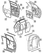 55277296AA - Doors and Related Parts: Door Opening Weatherstrip for Mopar Image