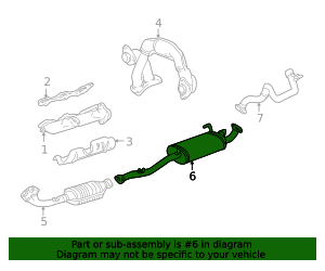 1996-2000 Toyota 4Runner Muffler & Tail Pipe 17420-62240 Toyota Parts