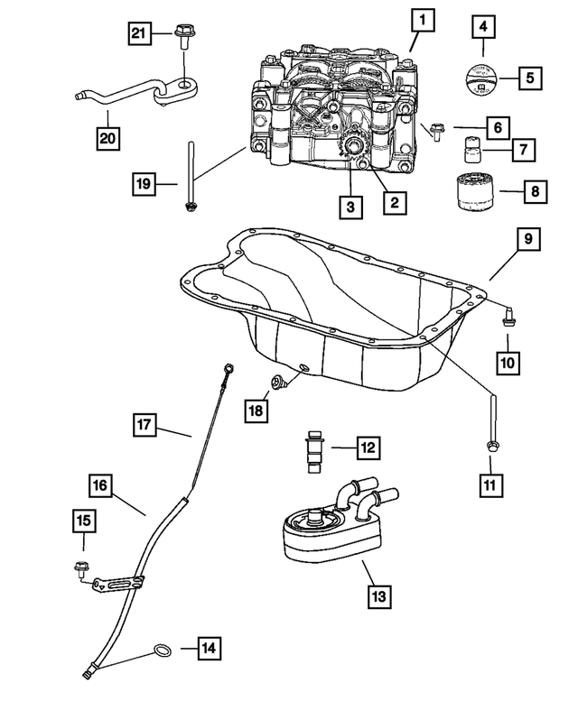 « 68745338AA – Engine 2.4L Four Cylinder : Verrouillage Tête Collerette Hexagonale Boulon Et Rondelle, Montage pour Mopar Image »