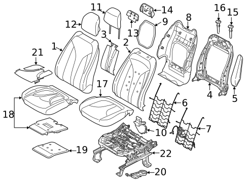 Front Seat Components for 2019 Lincoln MKC #0