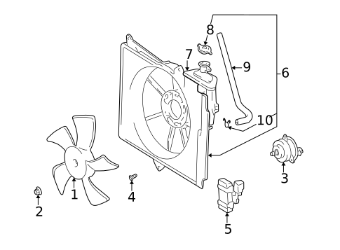Complete Radiator & Cooling Fan Kit For Toyota Echo & Scion XB XA – 12V Direct Fit