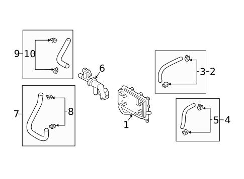 Trans Oil Cooler for 2019 Hyundai Santa Fe #0