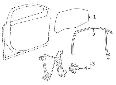 Glass - Front Door for 2014 Chevrolet Cruze #0