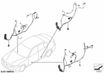 61129313624 - Vehicle Electrical System: Wiring Harness Driver Side for BMW: 320i, 320iX, 328d, 328dX, 328i, 328iX, 330e, 330i, 330iX, 335i, 335iX, 340i, 340iX, Hybrid 3 Image image