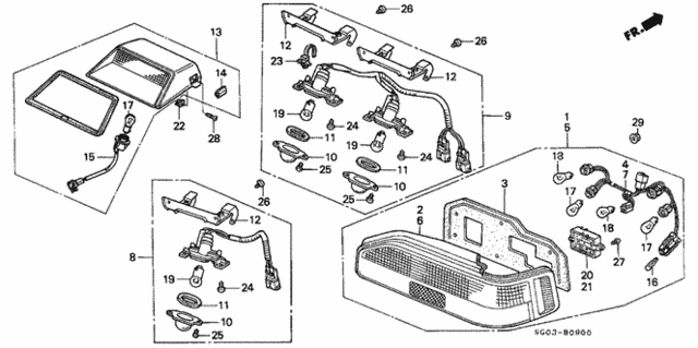 Taillight for 1990 Acura Legend #0