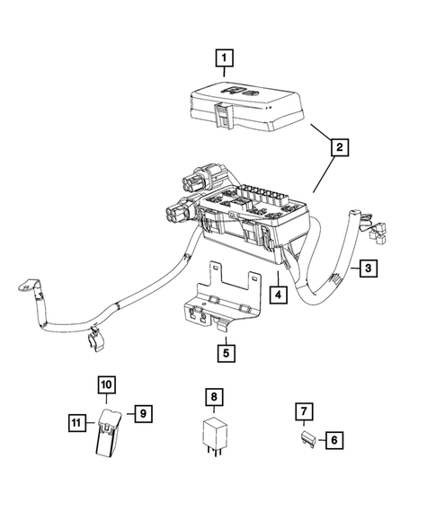 Power Distribution Center, Fuse Block, Junction Block, Relays and Fuses for 2016 Ram 3500 #5