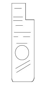 15027339 - Body: Child Lock Label for Chevrolet: Silverado 1500, Silverado 1500 HD, Silverado 2500, Silverado 2500 HD, Silverado 3500, Suburban 1500, Suburban 2500, Tahoe | GMC: Sierra 1500, Sierra 1500 HD, Sierra 2500, Sierra 2500 HD, Sierra 3500, Yukon, Yukon XL 1500, Yukon XL 2500 Image