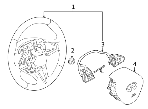 Steering Wheel & Trim for 2021 INFINITI Q60 #1