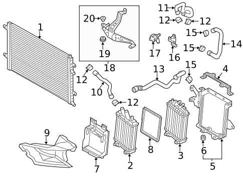 Radiator & Components for 2016 Audi S8 #0