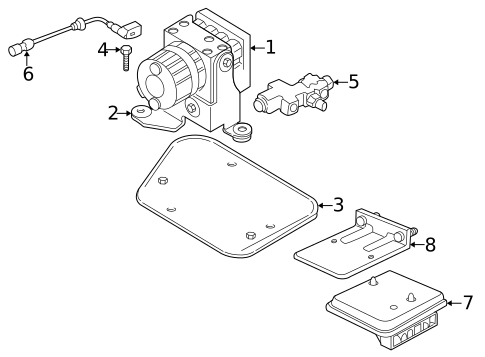ABS Components for 1998 Jeep Wrangler #0