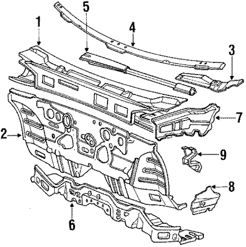 Cowl for 1990 Mitsubishi Mirage #0