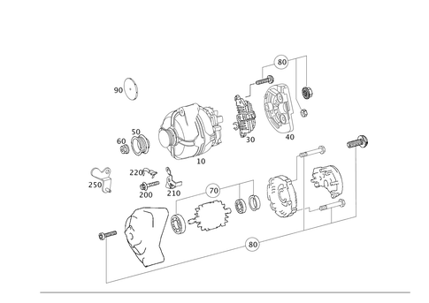 Alternator for 2008 Mercedes-Benz CLS550 #0
