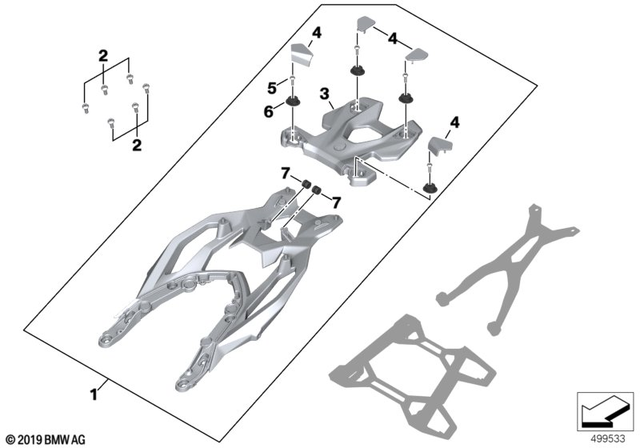 46541540352 - : Cover, Topcase Carrier for BMW-Motorrad Image