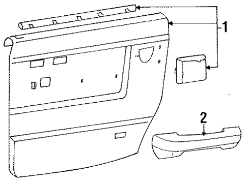 Interior Trim - Rear Door for 1990 Dodge Colt #0